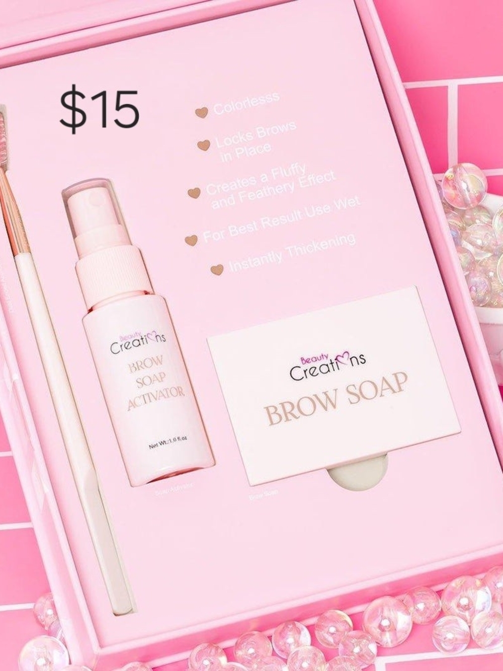 Beauty Creations Pink Brow Soap & Activator Duo